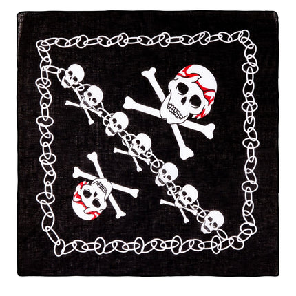 Svartvit piratbandana