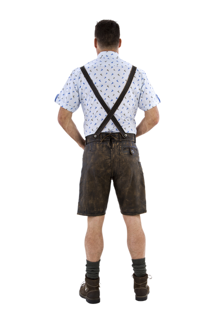 Lederhose Brun Kort Antik för män