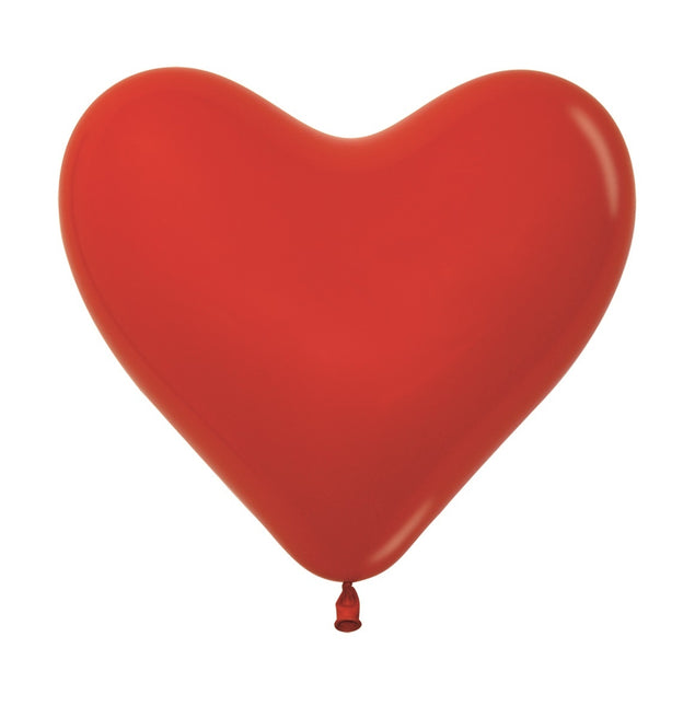 Ballonger Hjärta Röd 30cm 50st