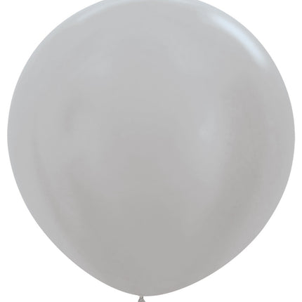 Ballonger Pärla Silver 91cm 2st