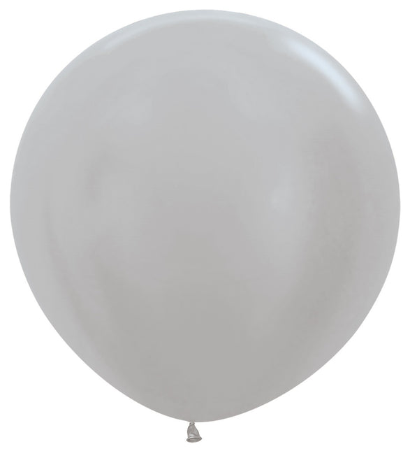 Ballonger Pärla Silver 91cm 2st