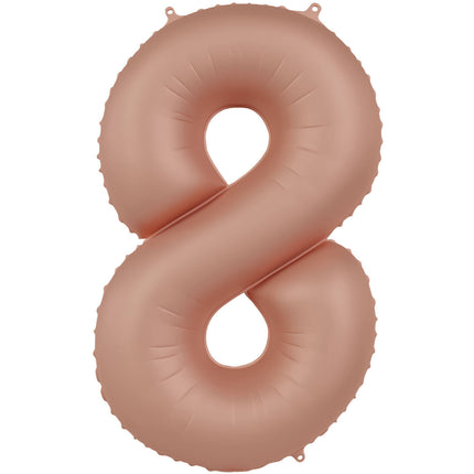 8 års figurballong Rose Gold Matt 86cm