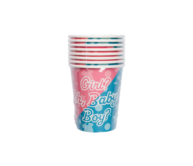 Gender Reveal Mugg 9cm 8st