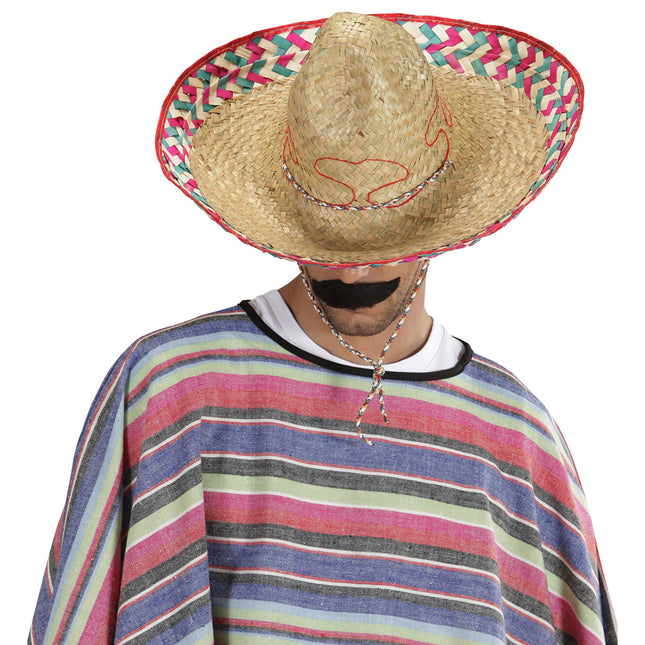 Färgad Sombrero Mexikansk 52cm