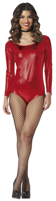 Leotard Röd Dam Metallic
