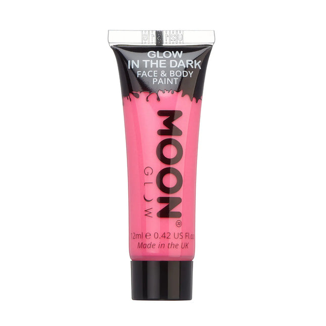 Moon Glow Glow Glow in the Dark Ansiktsfärg Rosa 12ml