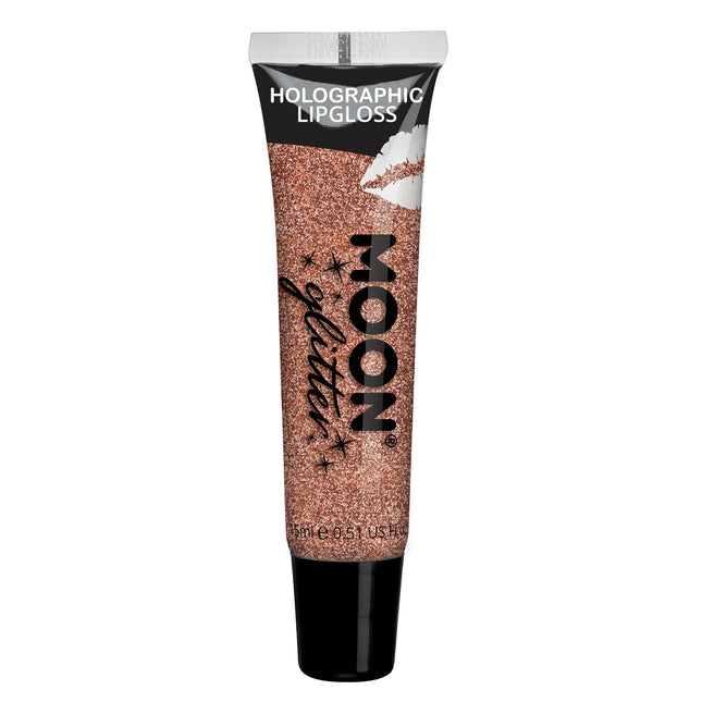 Moon Glitter Holografiskt Glitter Läppglans Rose Gold 15ml