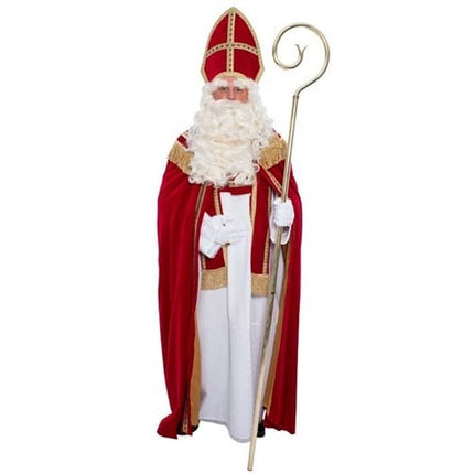 Sinterklaas kostym Bomull sammet Lyxig 4-delad