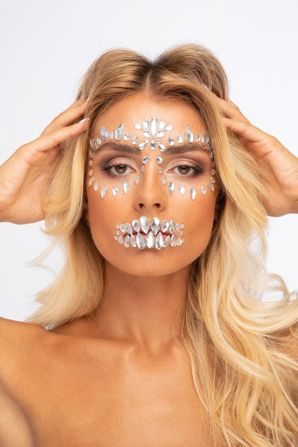 Moon Terror Halloween Ansiktssmycken Sockerdödskalle