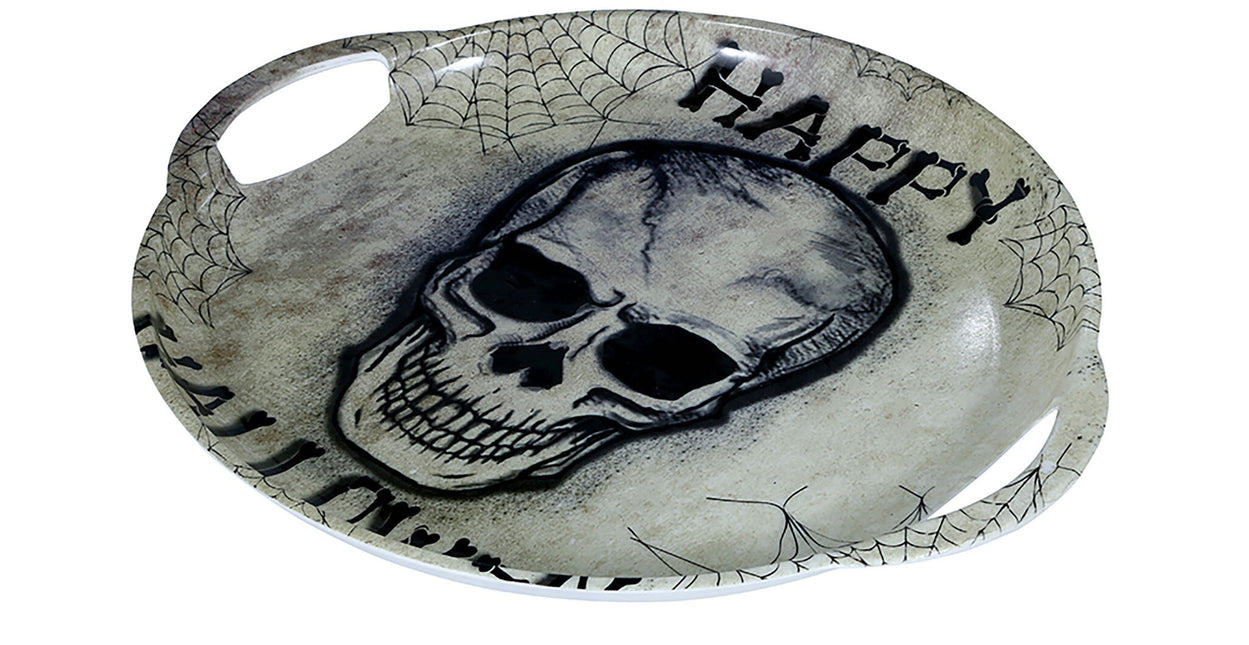 Halloween-bricka Skelett 30cm