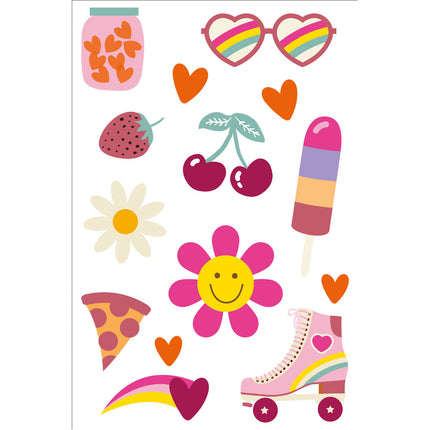 Färgade falska tatueringar flickor