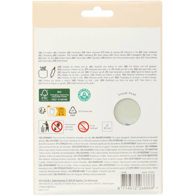 30 år Heliumballong tom 45cm