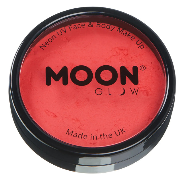 Moon Glow Neon UV Pro Ansiktsfärg Intensiv Röd 36g
