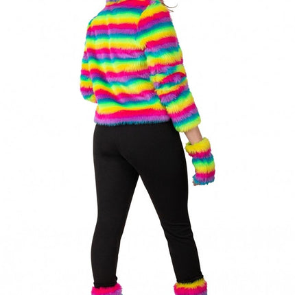 Pälskappa Rainbow Stripe