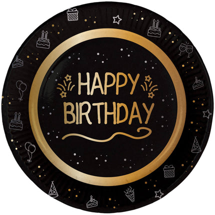 Happy Birthday-tallrikar Papper 23cm 8st