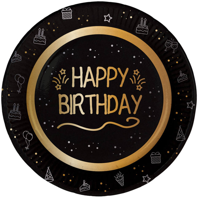 Happy Birthday-tallrikar Papper 23cm 8st