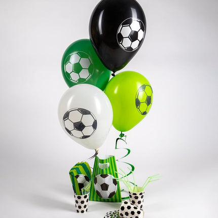 Fotbollsballonger Grön 30cm 8st