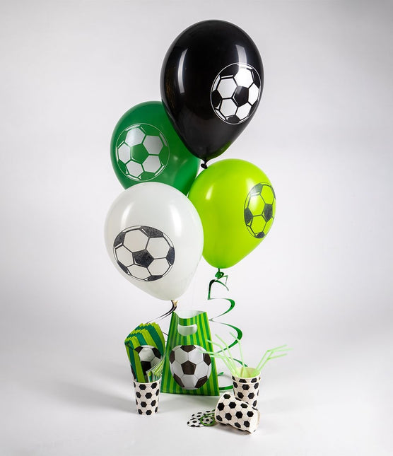Fotbollsballonger Grön 30cm 8st