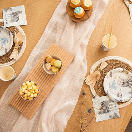 Födelse Servetter Blå Safari 25cm 20st