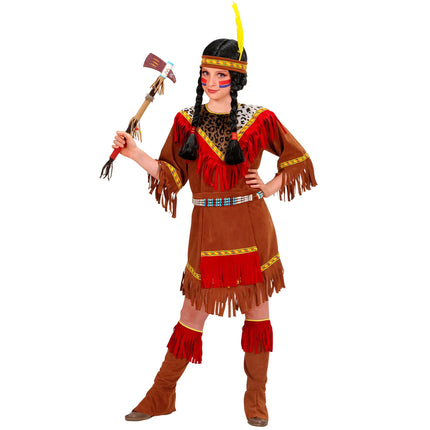 Indisk klänning flicka Panther tryck