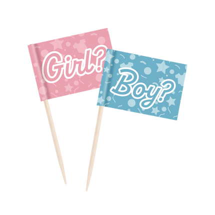 Gender Reveal Cocktailpinnar 50st