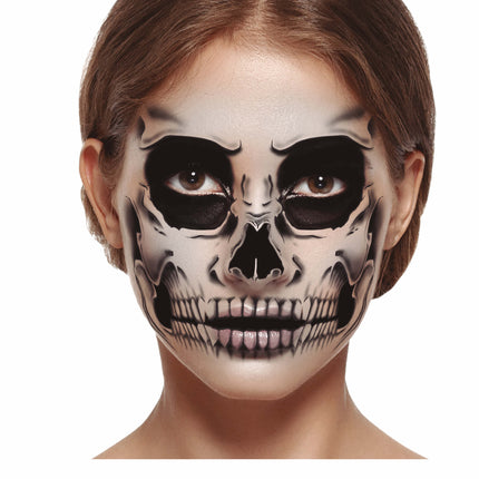 Halloween Face Stickers Skelett 30x14 cm