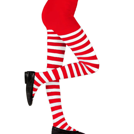 Röda Vita Strumpbyxor Flicka