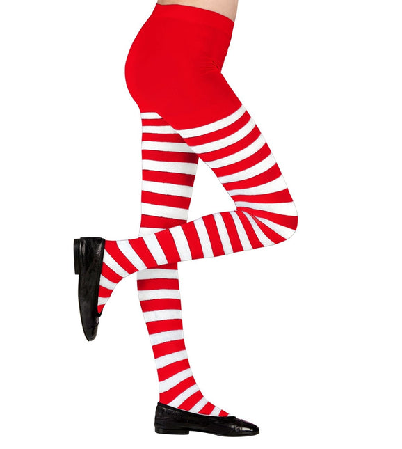 Röda Vita Strumpbyxor Flicka