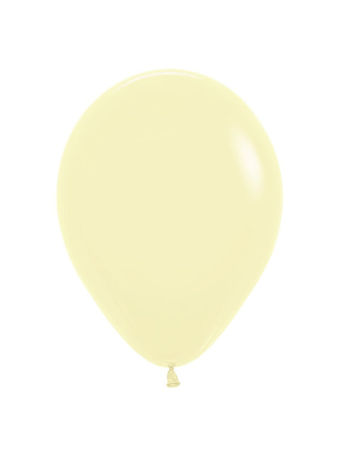 Ballonger Pastell Matt Gul 23cm 50st