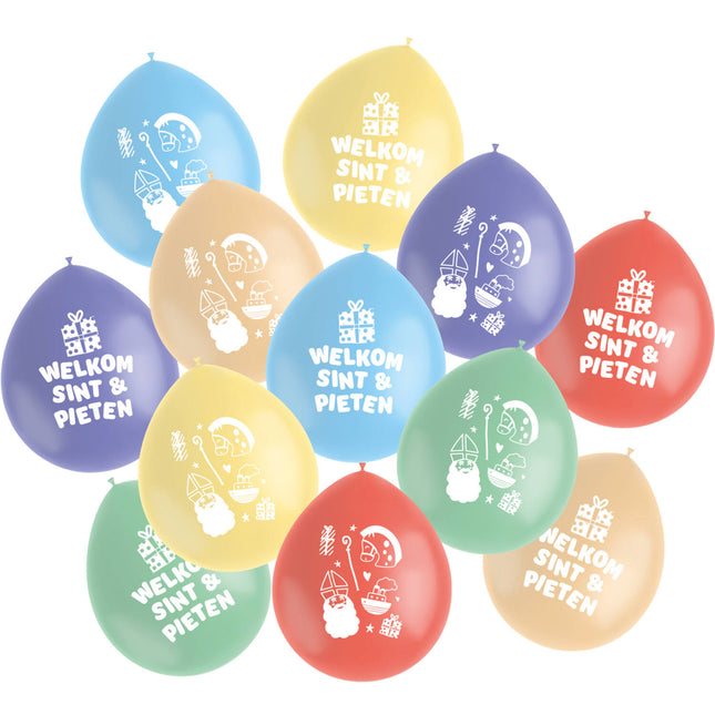 Färgade Sinterklaasballonger 23cm 12st