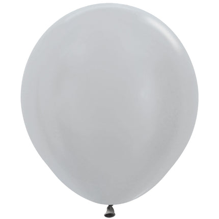 Silver Ballonger Latex 45cm 25st