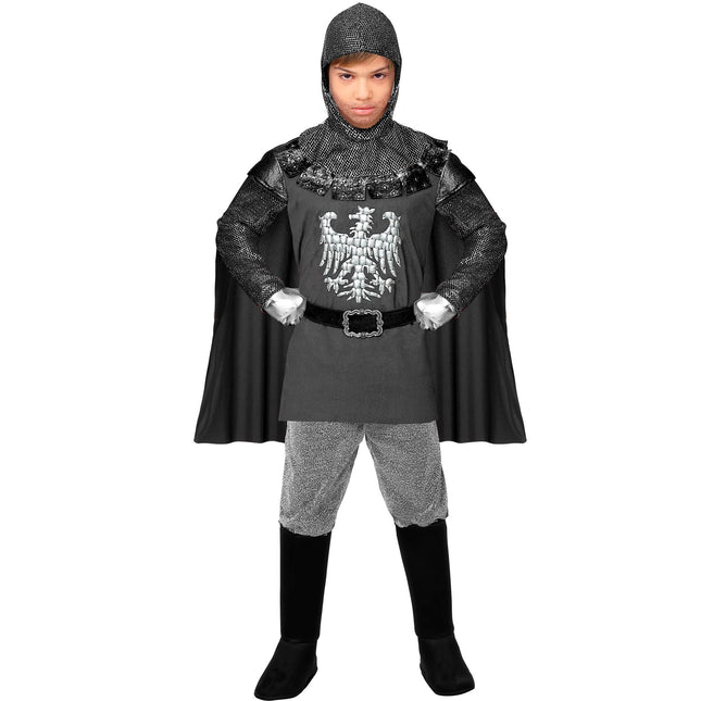 Riddardräkt Grå pojke 3 delar