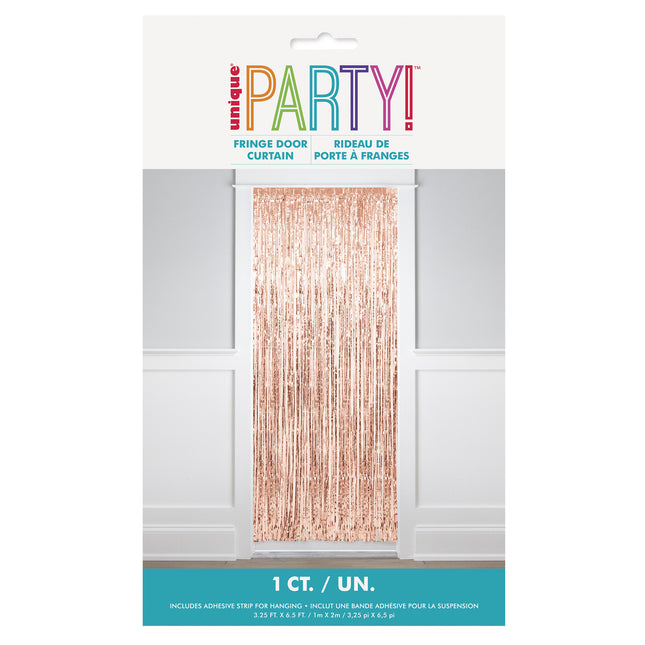 Roséguld Dörrgardin Metallic 2m