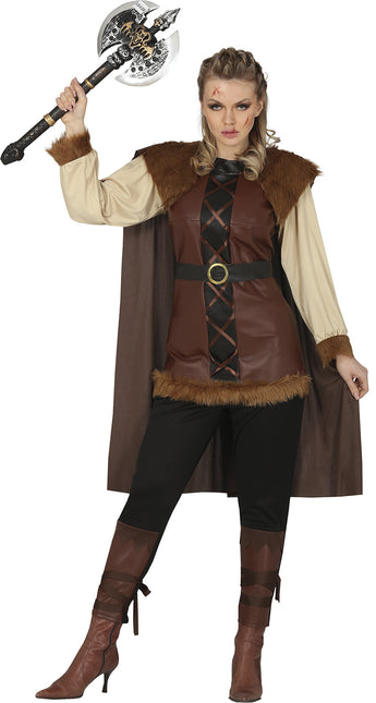 Vikingadräkt Brun Dam