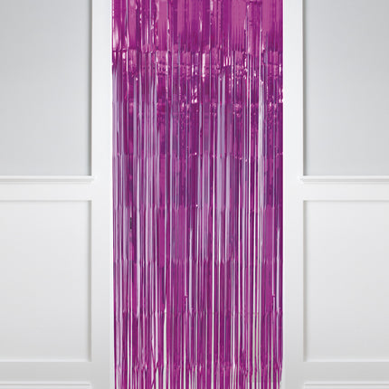 Fuchsia dörrgardin Metallic 2m