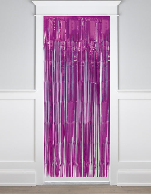 Fuchsia dörrgardin Metallic 2m