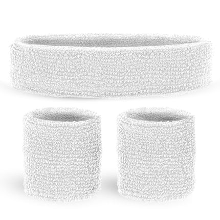 Vita svettband 2 delar