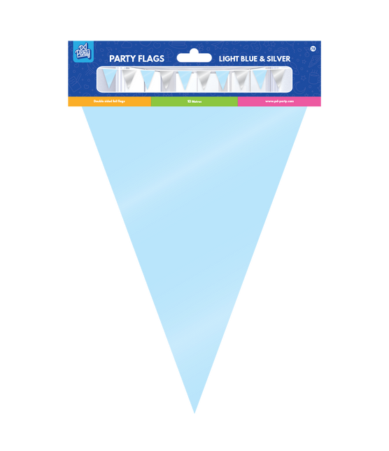 Silverblå Girlang Metallic 10m