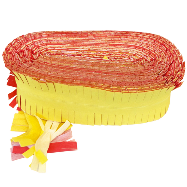 Girland Crepe Röd Vit Gul Brandhämmande 24m