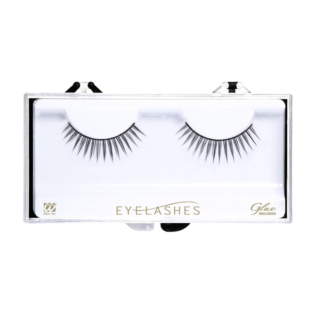 Svarta lösögonfransar spetsiga