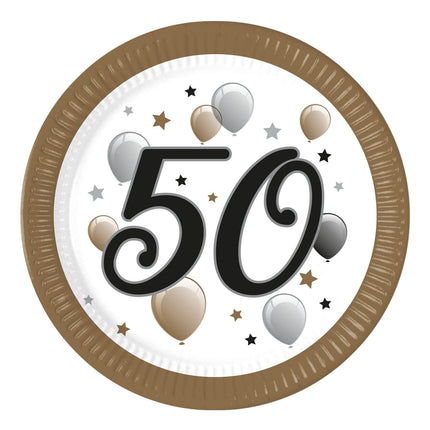 50-årsskyltar Papper 23cm 8st