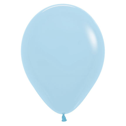 Ballonger Pastell Matt Blå 23cm 50st