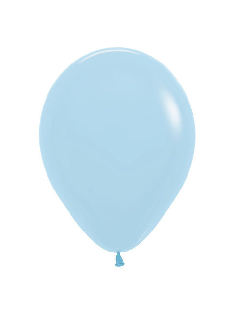 Ballonger Pastell Matt Blå 23cm 50st