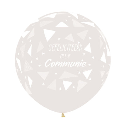 Ballonger Grattis till kommunionen Trianglar Kristallklar 61cm 3st