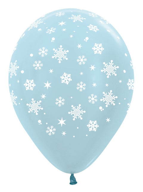 Ballonger Snöflinga Mix 30cm 25st