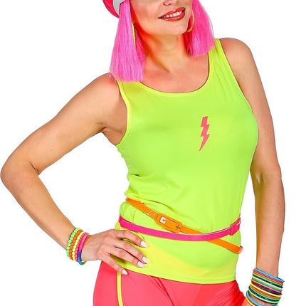 Neonrosa bälte smalt