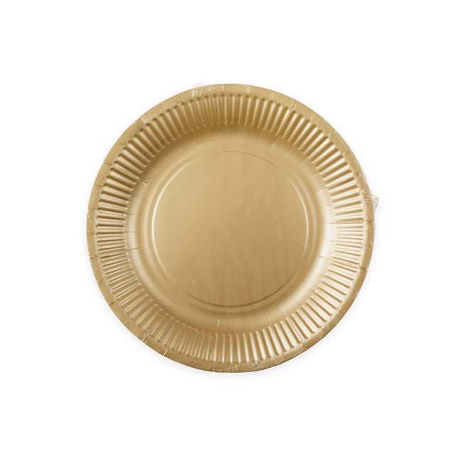 Guldtallrikar Papper 23cm 16st