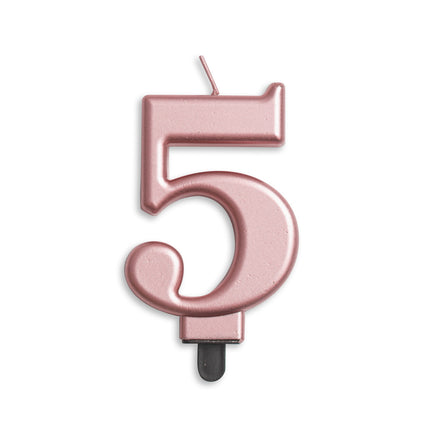 Ljus 5 år Rose Gold Metallic 8cm