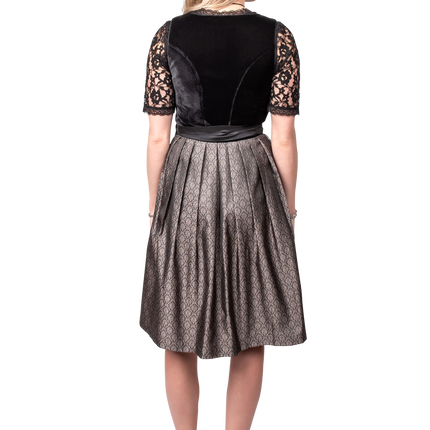 Svart Dirndlklänning Oktoberfest Damer Sammet