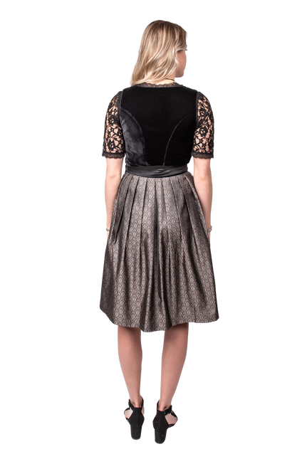 Svart Dirndlklänning Oktoberfest Damer Sammet